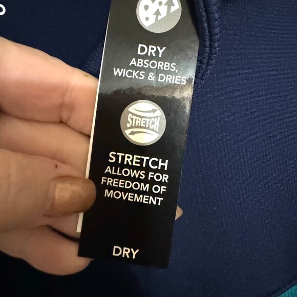 * ❤️NWT NAVY/TEAL WORKOUT/CASUAL ZIPPER FRONT JACKET   MEDIUM - Picture 6 of 8